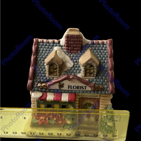 Vintage Small The Christmas House Collection Flower Shop illuminated porcelain. - Picture 4 of 6